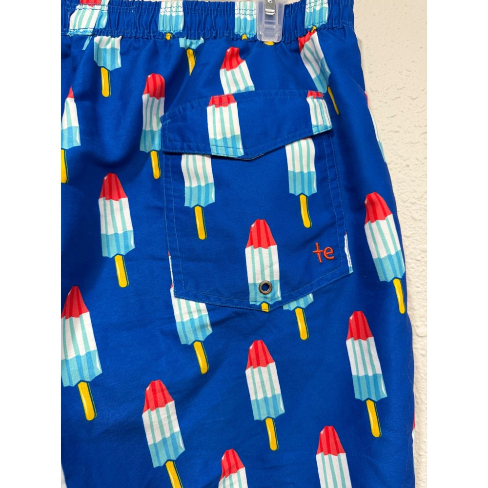 Tipsy Elves Popsicle Swim Trunks Mens XL Blue 4th of July Board Shorts Americana - Picture 5 of 8